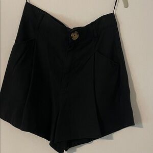 Zara Black High Waist Women's Shorts